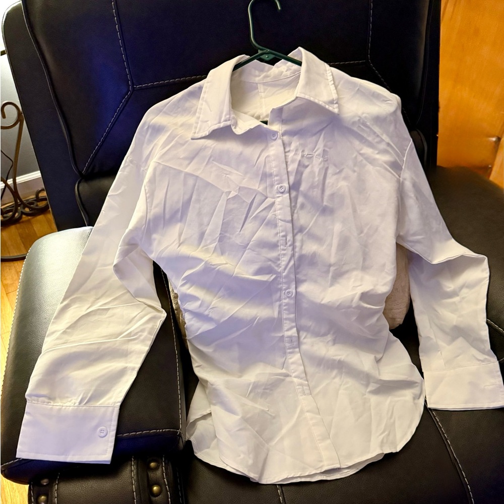 Classic White Button-Up Shirt